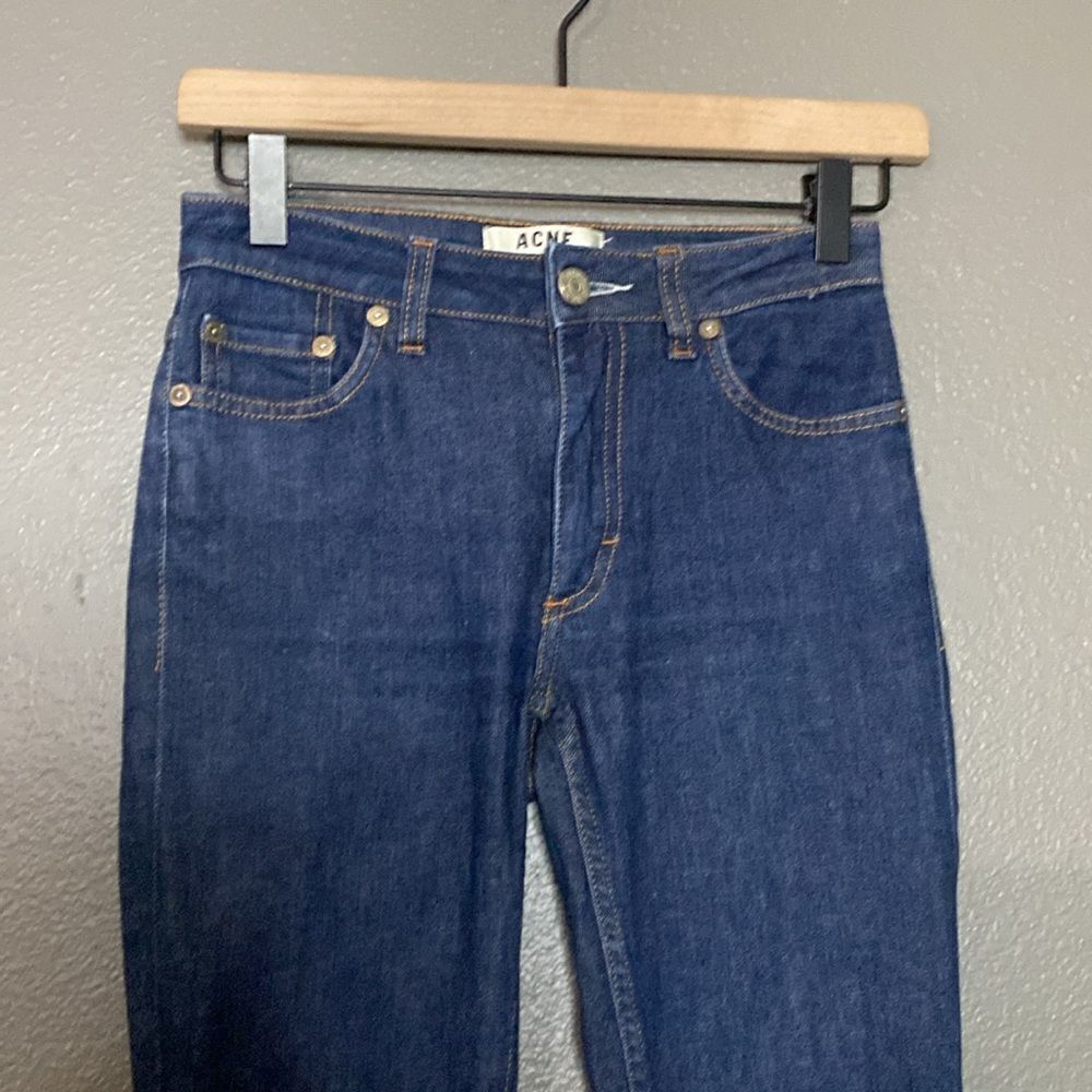 Acne Studios Flex S Raw Denim Jean in Dark Wash - Picture 4 of 10